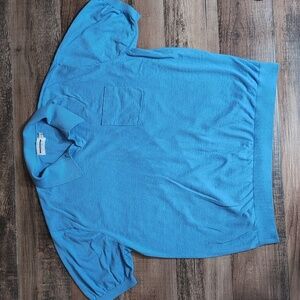 Reliance Guideboat Co Silk Blend Naval Polo Size XXL In Sky Blue